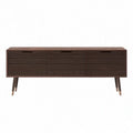 Szafka MDF 3 drzwi z orzechem pokrytym 180 x 40 x 65 cm ciemnobrązowym