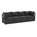 Sofa ogrodowa, Zestaw do siedzenia na kanapie ogrodowej wykonany z litego drewna sosnowego 280 x 70 x 67 cm