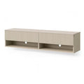 Szafka RTV, TV Lowboard 180 x 40 x 40 cm beżowy z rowkiem przednim i schowkiem